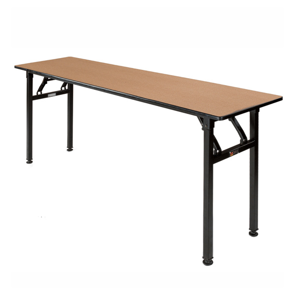 Function 1875 - Rectangular Folding Table in Beech colour with black frame