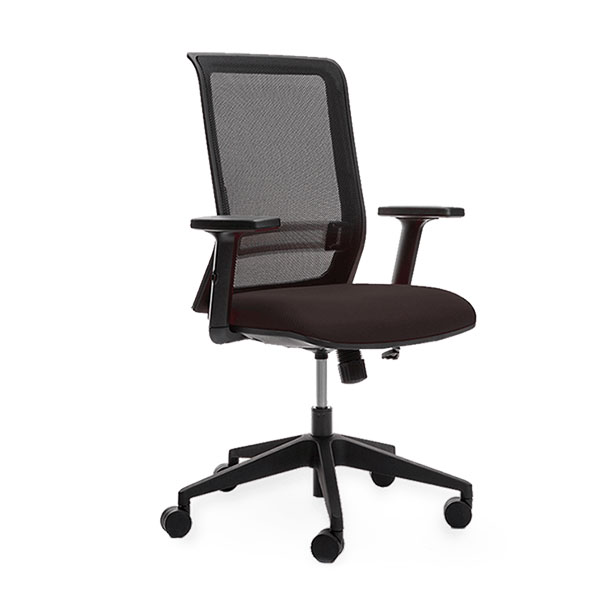 Entry High Back Office Chair in Black