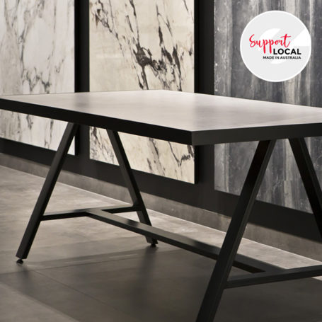 Grande Table - steel frame tables with premium Italian made porcelain stoneware, locally made in Australia