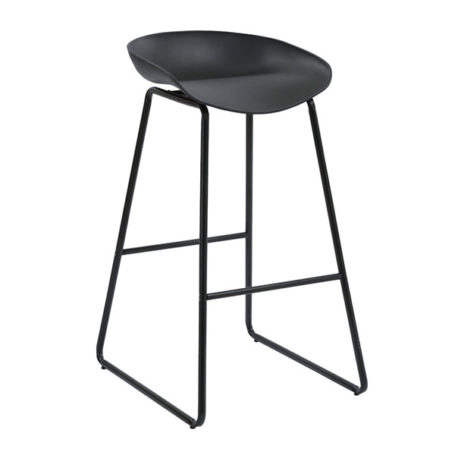 Aries Bar Stool with Black Seat