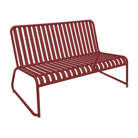 Brighton 2-Seater Sled Lounge - Matte Red