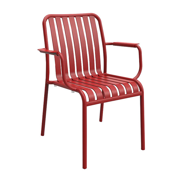 Brighton Arm Chair - Matte Red