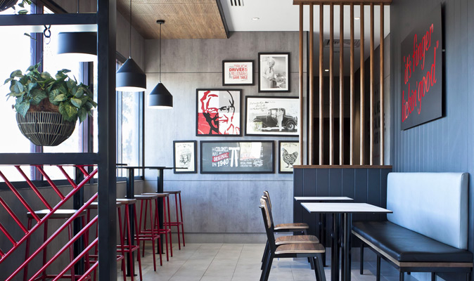 KFC Northam - Custom Bench Seating & Upholstery, Custom Communal Table, Dining Table and Loose Furniture