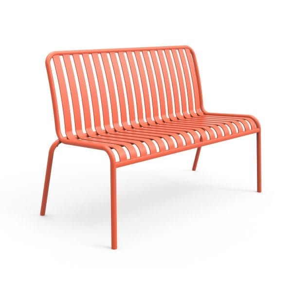 Brighton 2-Seater Side Chair in Chilli Orange