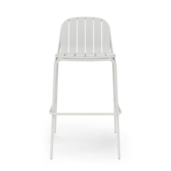 Catania Stool in Matte White by Zaneti
