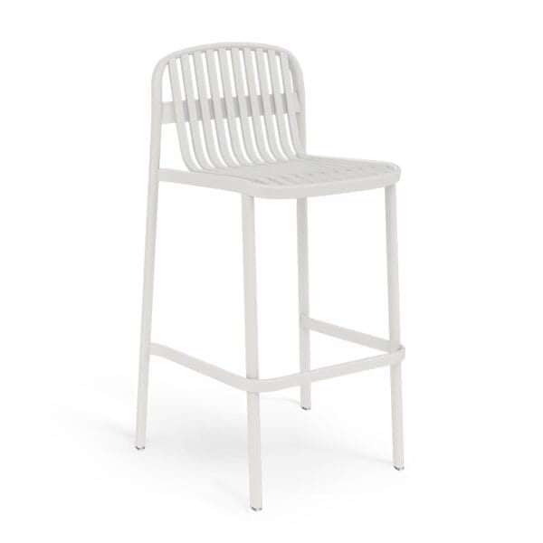 Greta Bar Stool in Matte White