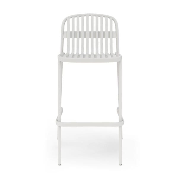 Greta Bar Stool in Matte White