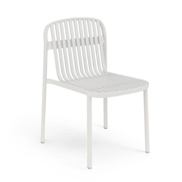 Grey Side Chair in Mattee White