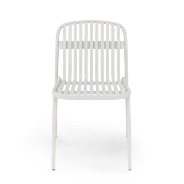 Grey Side Chair in Mattee White