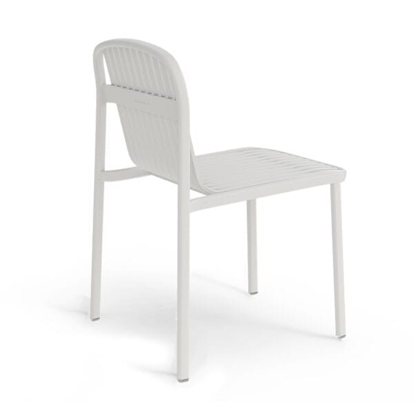 Grey Side Chair in Mattee White